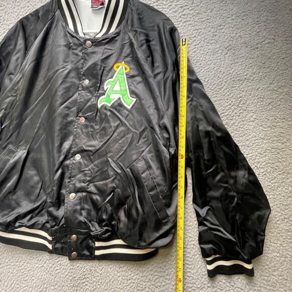 Los Angeles Angels Varsity Jacket Mens XL Black Button Front Hilton - Picture 3 of 16